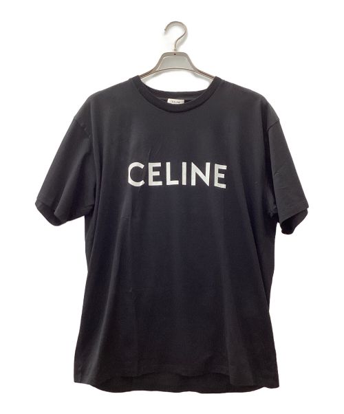 CELINE（セリーヌ）CELINE (セリーヌ) ルーズロゴTシャツ ブラック サイズ:XLの古着・服飾アイテム