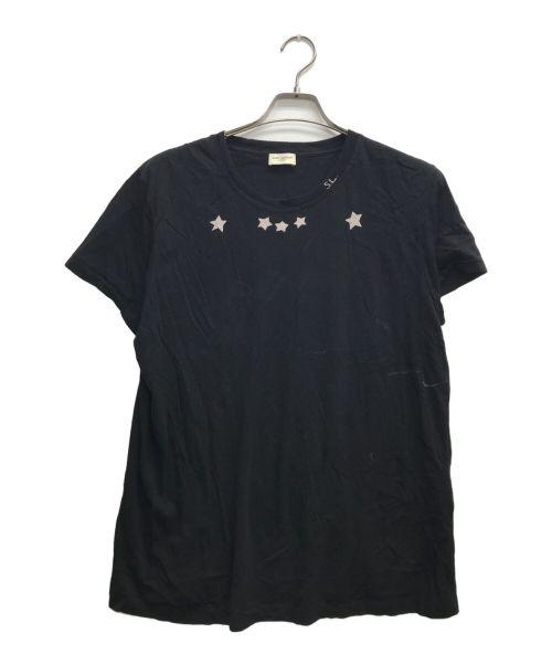 Saint Laurent Paris（サンローランパリ）Saint Laurent Paris (サンローランパリ) スタープリントTシャツ ブラック サイズ:Mの古着・服飾アイテム