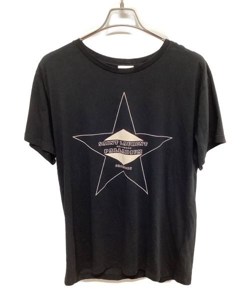 Saint Laurent Paris（サンローランパリ）Saint Laurent Paris (サンローランパリ) パラディウムスタープリントTシャツ ブラック サイズ:Lの古着・服飾アイテム