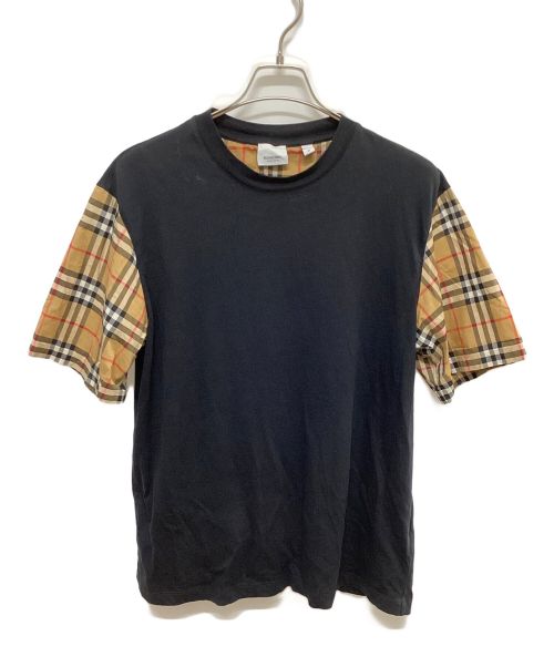 BURBERRY（バーバリー）BURBERRY (バーバリー) ヴィンテージチェック 切替 Tシャツ ブラック サイズ:Ⅿの古着・服飾アイテム