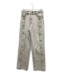 FenG CHen WANG（フェンチェンワン）の古着「SIDE RELEASE DENIM PANTS」｜ホワイト