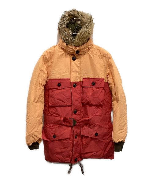 Eddie Bauer（エディーバウアー）Eddie Bauer (エディーバウアー) NIGEL CABOURN (ナイジェルケーボン) ダウンジャケット レッド×オレンジ サイズ:SIZE44の古着・服飾アイテム