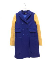 CARVEN（カルヴェン）の古着「バイカラーチェスターコート」｜ブルー