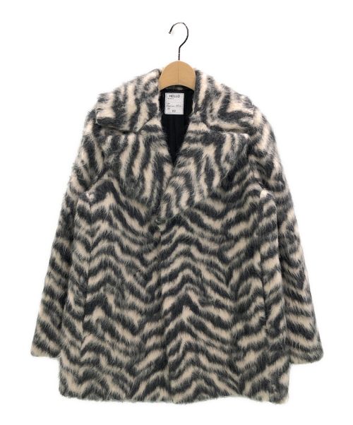 MADISON BLUE（マディソンブルー）MADISON BLUE (マディソンブルー) FLAT COLLAR SHORT COAT ZEBRA SHAGGY ベージュ サイズ:00(XS)の古着・服飾アイテム