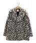 MADISON BLUE（マディソンブルー）の古着「FLAT COLLAR SHORT COAT ZEBRA SHAGGY」｜ベージュ