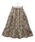 HER LIP TO（ハーリップトゥ）の古着「Plaid Jacquard Midi Skirt」｜ベージュ