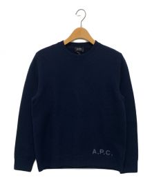 A.P.C.（アーペーセー）の古着「Edwardラウンドネックニット」｜ネイビー