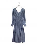 HER LIP TOハーリップトゥ）の古着「Side Bow Vintage Twill Dress」｜ブルー