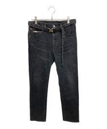 sacai（サカイ）の古着「Slim Tapered Denim Pants」｜ブラック