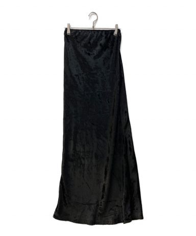 【中古・古着通販】ENOF (イナフ) velvet long skirt ブラック サイズ ...