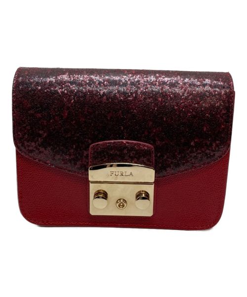 FURLA（フルラ）FURLA (フルラ) メトロポリスショルダーバッグ レッドの古着・服飾アイテム