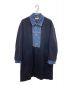 SOFTHYPHEN（ソフトハイフン）の古着「DENIM DETAIL BALMACAAN COAT」｜ネイビー