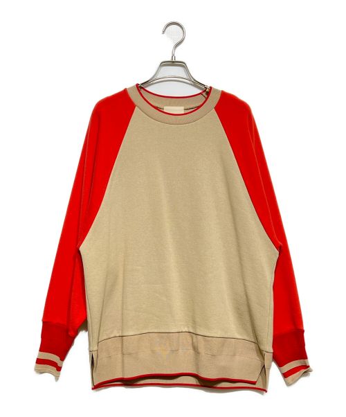 m.u Japoness（エムユー）m.u Japoness (エムユー) CLASSY RAGLAN SWEAT ベージュ サイズ:下記参照の古着・服飾アイテム