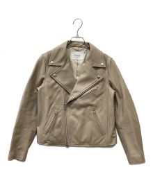 SLOBE IENA（スローブ イエナ）の古着「LEATHER RIDERS BLOUSON」｜ベージュ