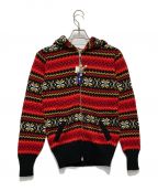 MONITALY×BEMIDJI WOOLEN MILLSモニタリー×ベミジウーレンミルズ）の古着「ニットパーカー」｜レッド