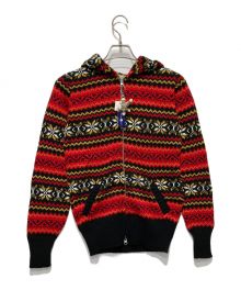 MONITALY×BEMIDJI WOOLEN MILLS（モニタリー×ベミジウーレンミルズ）の古着「ニットパーカー」｜レッド