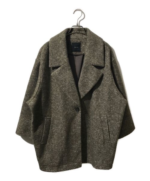 Spick and Span（スピックアンドスパン）Spick and Span (スピックアンドスパン) Wスライバーヘリンボーンミドルコート ブラウン サイズ:36の古着・服飾アイテム