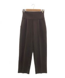 PHEENY（フィーニー）の古着「AMUNZEN HIGH WAIST TAPERED PANTS」｜ブラウン