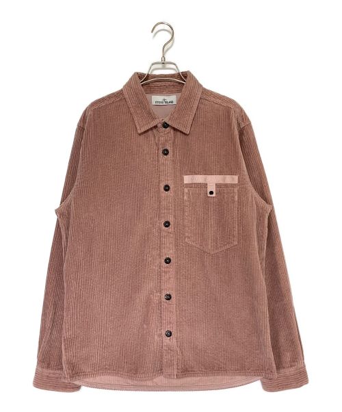 STONE ISLAND（ストーンアイランド）STONE ISLAND (ストーンアイランド) Cord OverShirt ピンク サイズ:Lの古着・服飾アイテム