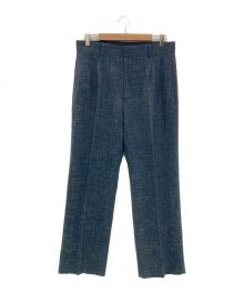 TUITACI（ツイタチ）の古着「SHADOW CHECK 2TUCK TROUSER」｜ダークグリーン