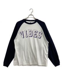 is-ness（イズネス）の古着「VIBES RAGLAN T-SHIRTS」｜ネイビー