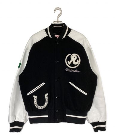 【中古・古着通販】Richardson (リチャードソン) VARSITY JACKET ブラック×ホワイト サイズ:L｜ブランド・古着通販  トレファク公式【TREFAC FASHION】スマホサイト