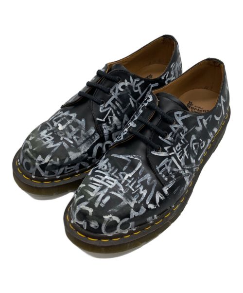 COMME des GARCONS HOMME DEUX（コムデギャルソン オム ドゥ）COMME des GARCONS HOMME DEUX (コムデギャルソン オム ドゥ) Dr.Martens (ドクターマーチン) ペイント3ホールシューズ ブラック サイズ:EU 42の古着・服飾アイテム