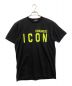 DSQUARED2（ディースクエアード）の古着「ICON T-SHIRT」｜ブラック×イエロー