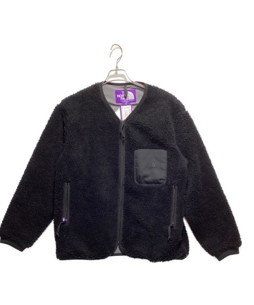 THE NORTHFACE PURPLELABEL（ザ・ノースフェイス パープルレーベル）THE NORTHFACE PURPLELABEL (ザ・ノースフェイス パープルレーベル) Wool Boa WINDSTOPPER Field Cardigan ブラック サイズ:Mの古着・服飾アイテム