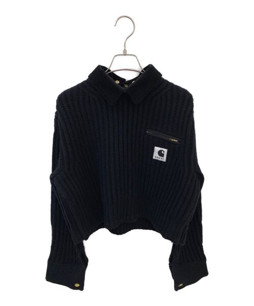 sacai（サカイ）sacai (サカイ) Carhartt WIP (カーハートダブリューアイピー) Knit Pullover Detroit ブラック サイズ:1の古着・服飾アイテム