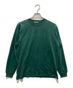 AURALEEオーラリー）の古着「LUSTER PLAITING L/S TEE」｜グリーン