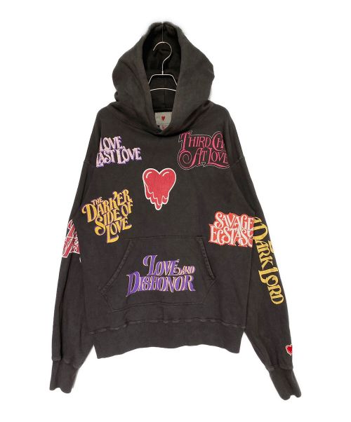 EMOTIONALLY UNAVAILABLE（エモーショナリー・アンアベイラブル）EMOTIONALLY UNAVAILABLE (エモーショナリー・アンアベイラブル) LOVE STORY HOODIE ブラック サイズ:Lの古着・服飾アイテム