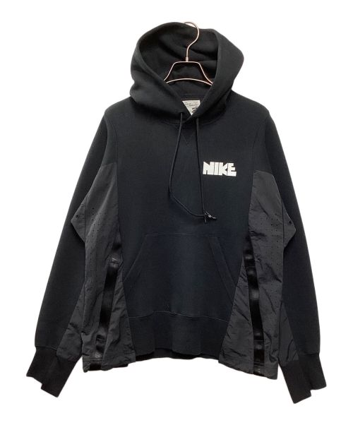 NIKE（ナイキ）NIKE (ナイキ) sacai (サカイ) プルオーバーパーカー ブラック サイズ:XSの古着・服飾アイテム