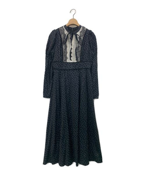 HER LIP TO（ハーリップトゥ）HER LIP TO (ハーリップトゥ) Orangerie Dot Long Dress ブラック サイズ:Sの古着・服飾アイテム