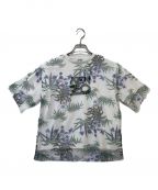 KENZOケンゾー）の古着「Sea Lily Print Tulle Layered Tee」｜ホワイト×グリーン