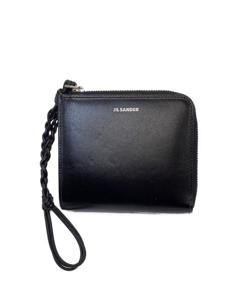 JIL SANDER（ジルサンダー）JIL SANDER (ジルサンダー) CREDIT CARD PURSE/ジップアラウンドウォレット ブラックの古着・服飾アイテム