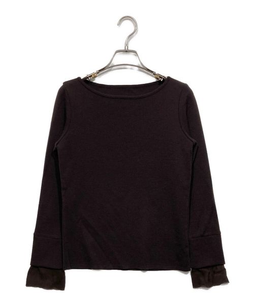 FOXEY（フォクシー）FOXEY (フォクシー) Chiffon Shade Knit Top ブラウン サイズ:38の古着・服飾アイテム