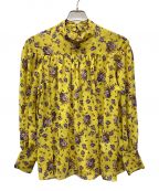 leur logetteルールロジェット）の古着「motif flower print blouse」｜イエロー