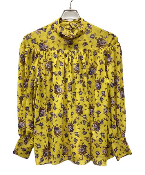 leur logette（ルルロジェッタ）leur logette (ルルロジェッタ) motif flower print blouse イエロー サイズ:１の古着・服飾アイテム