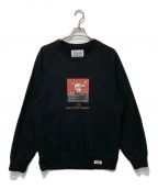 WACKO MARIA×Jean-Michel Basquiatワコマリア×ジャン ミシェル バスキア）の古着「WASHED HEAVY WEIGHT CREW NECK SWEAT」｜ブラック