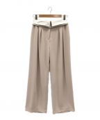 HER LIP TOハーリップトゥ）の古着「Montaigne Straight-Leg Pants」｜ベージュ