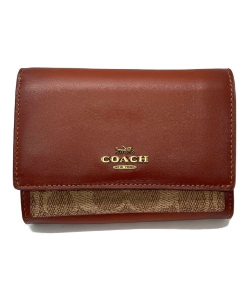 COACH（コーチ）COACH (コーチ) 2つ折り財布 ブラウンの古着・服飾アイテム