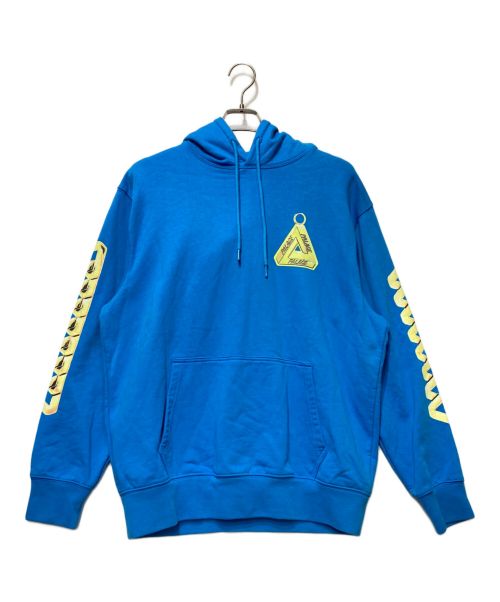 PALACE（パレス）PALACE (パレス) プリントプルオーバーパーカー ブルー サイズ:Lの古着・服飾アイテム