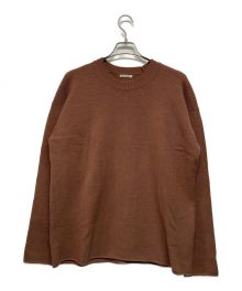 AURALEE（オーラリー）の古着「HARED TWIST MERINO KNIT P/O」｜ブラウン