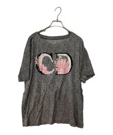 Christian Dior（クリスチャン ディオール）の古着「ロゴフラワーTシャツ」｜ブラック