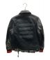 DIESEL (ディーゼル) レザーデニム切替ジャケット ブラック サイズ:S：14800円