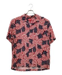 SUPREME（シュプリーム）の古着「Flags Rayon S/S Shirt」｜レッド×ホワイト