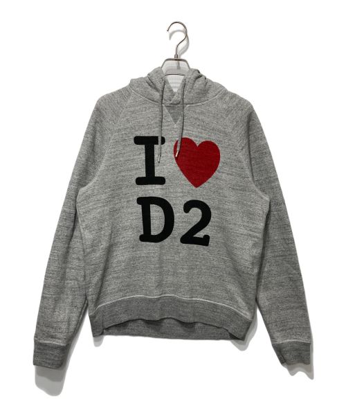 DSQUARED2（ディースクエアード）DSQUARED2 (ディースクエアード) プルオーバーパーカー グレー サイズ:Lの古着・服飾アイテム