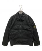 STONE ISLANDストーンアイランド）の古着「オーバーシャツジップアップジャケット　791510610　ワッペン付き」｜ブラック