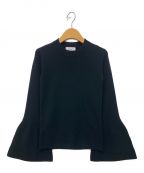 CLANEクラネ）の古着「BELL SLEEVE KNIT TOPS」｜ブラック